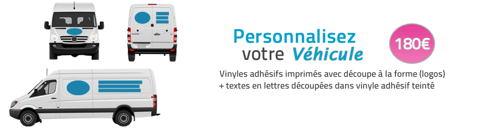 Marquage véhicule, voiture, camionnette, camion, car, bus